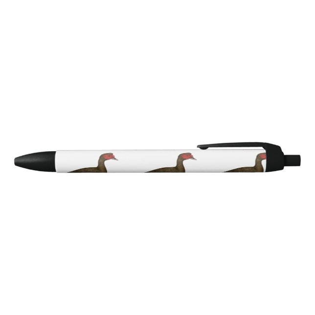 Muscovy Drake Chocolate Black Ink Pen (Top)