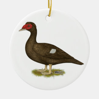 Muscovy Duck Chocolate Ceramic Tree Decoration