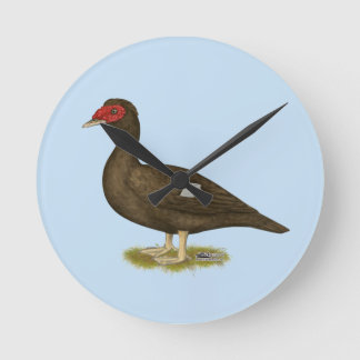 Muscovy Duck Chocolate Round Clock