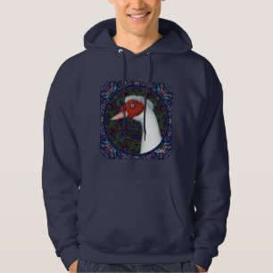 Muscovy Duck Head White Hoodie