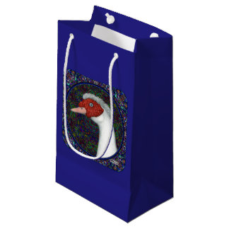 Muscovy Duck Head White Small Gift Bag