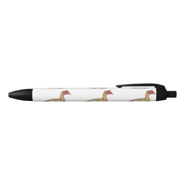 Muscovy Light Chocolate Drake Black Ink Pen (Top)