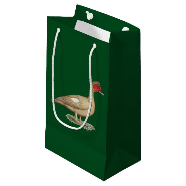 Muscovy Light Chocolate Drake Small Gift Bag (Front Angled)