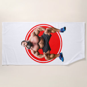 Muscular Bearded Beach Towel