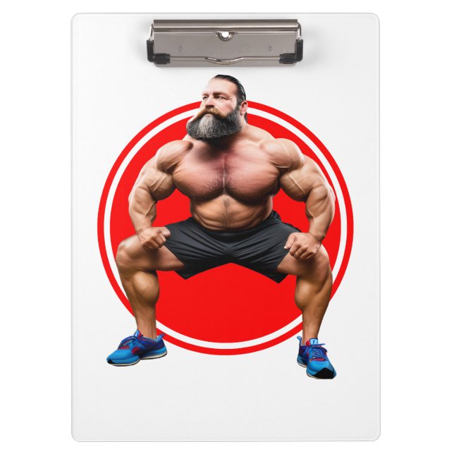 Muscular Bearded Clipboard (Front)