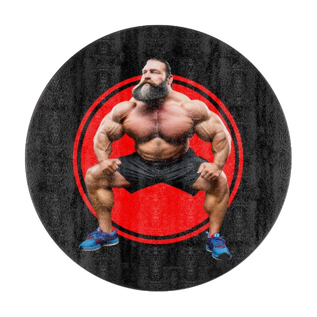 Muscular Bearded Cutting Board (Front)