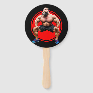 Muscular Bearded Hand Fan