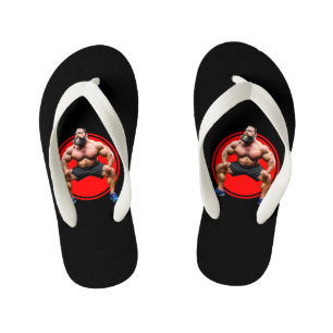 Muscular Bearded Kid's Jandals