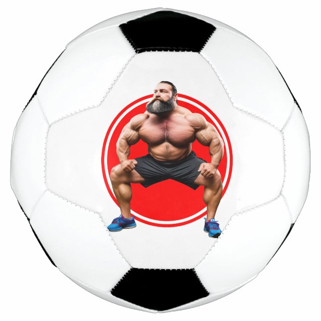 Muscular Bearded Soccer Ball (Front)