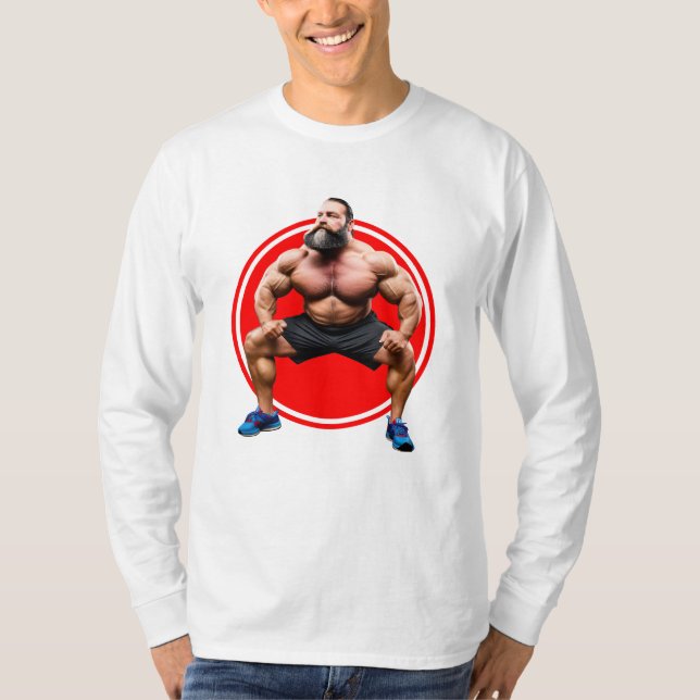 Muscular Bearded T-Shirt (Front)