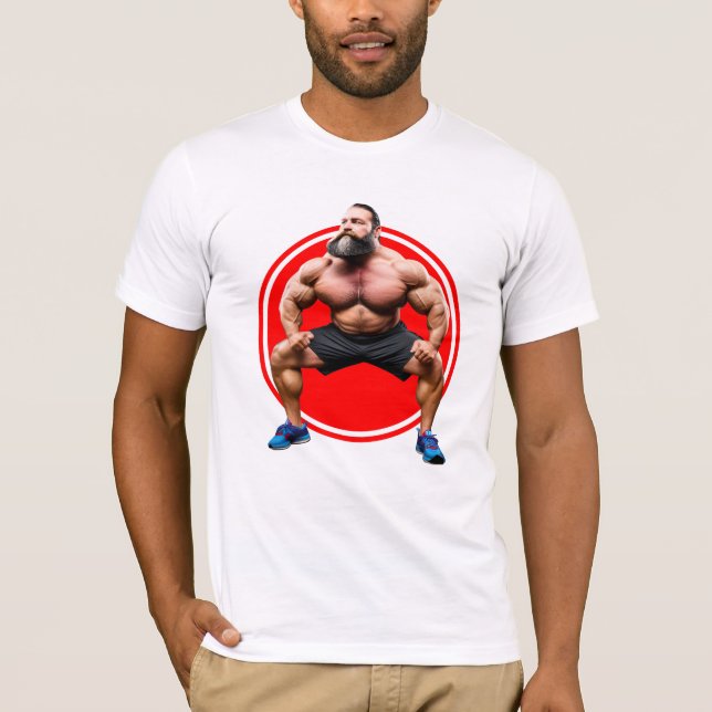 Muscular Bearded T-Shirt (Front)