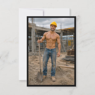 Muscular Construction Worker No. 4, Card Series