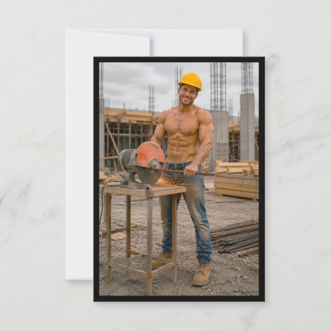 Muscular Construction Worker No. 5, Card Series (Front)