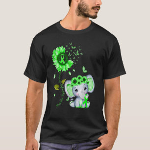 Muscular Dystrophy Awareness Green Hippie Sunflowe T-Shirt
