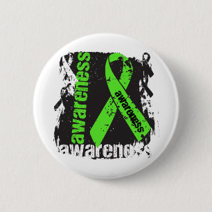 Muscular Dystrophy Awareness Grunge Ribbon 6 Cm Round Badge