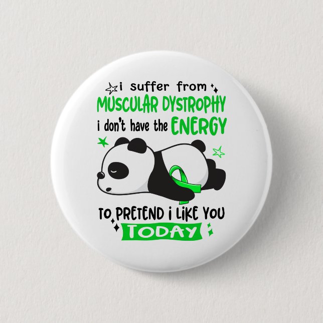 Muscular Dystrophy Awareness Month Ribbon Gifts 6 Cm Round Badge (Front)