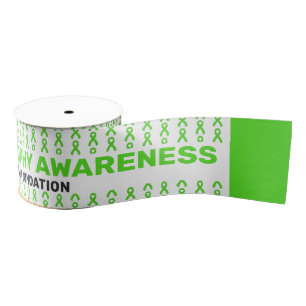 Muscular Dystrophy Awareness Pattern Ribbon Grosgrain Ribbon