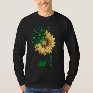 Muscular Dystrophy Awareness Sunflower Green Ribbo T-Shirt