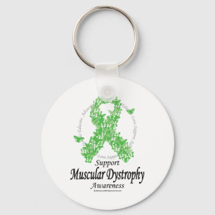 Muscular Dystrophy Ribbon of Butterflies Key Ring