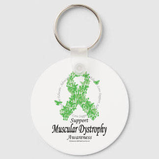 Muscular Dystrophy Ribbon of Butterflies Key Ring