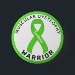 Muscular Dystrophy Warrior Ribbon White Button<br><div class="desc">Muscular Dystrophy Warrior Ribbon White Button for awareness and support for people with muscular dystrophy.</div>