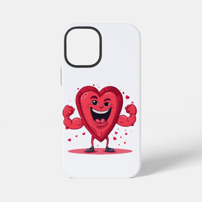 Muscular heart valentine's day iPhone case (Back)