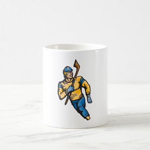Muscular Hockey Player Coffee Mug