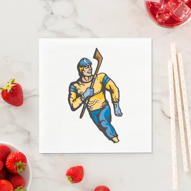 Muscular Hockey Player Napkin (Creator Uploaded)