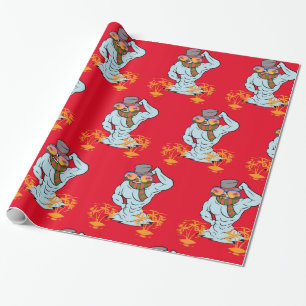 Muscular Snowman Tropical Vacation Thunder_Cove Wrapping Paper