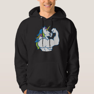 Muscular Unicorn - Funny Magical Fitness Bodybuild Hoodie