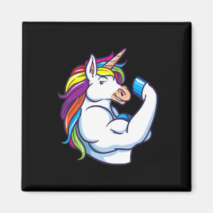 Muscular Unicorn - Funny Magical Fitness Bodybuild Magnet