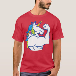 Muscular Unicorn Funny Magical Fitness Bodybuilde T-Shirt