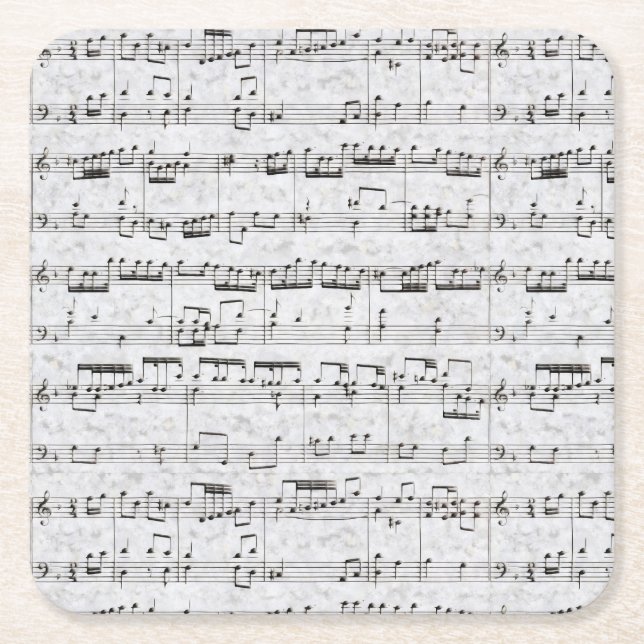 Muscy Square Paper Coaster (Front)