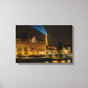 Musée d'Orsay in Paris at night Canvas Print