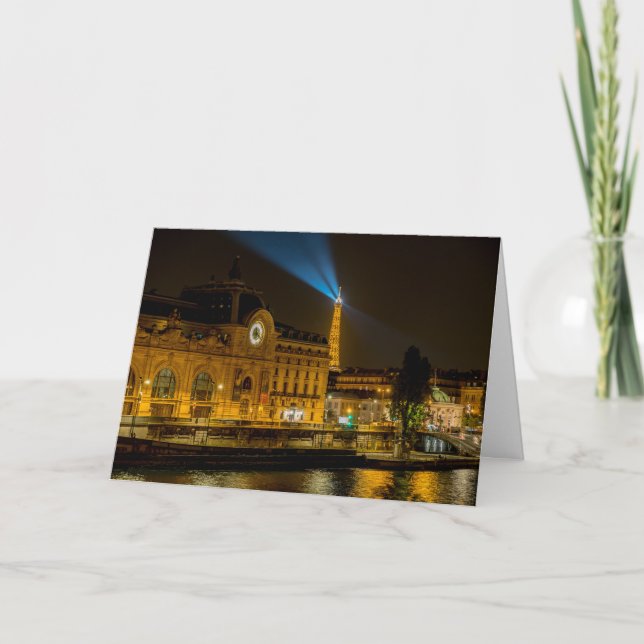 Musée d'Orsay in Paris at night Card (Front)