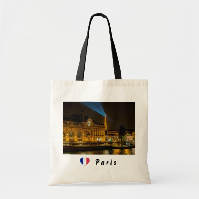 Musée d'Orsay in Paris at night Tote Bag (Front)