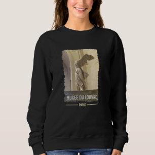 Musée du Louvre Paris France Winged Victory Brush Sweatshirt
