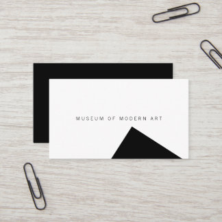 Museum Minimal Angle Front and Solid Back Business Business Card
