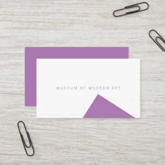 Museum Minimal Angle Front and Solid Back Business Business Card
