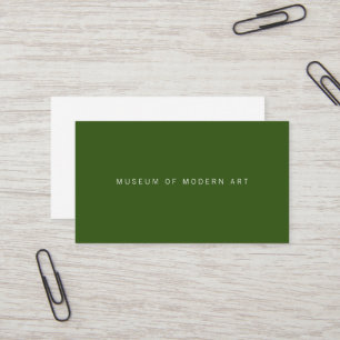 Museum Minimal Centre Front and Back Two Business  Business Card