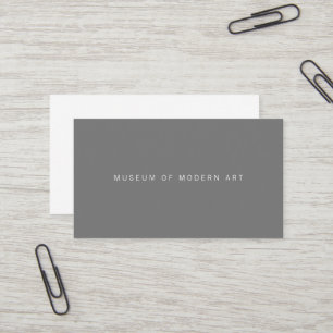 Museum Minimal Centre Front and Back Two Business Card