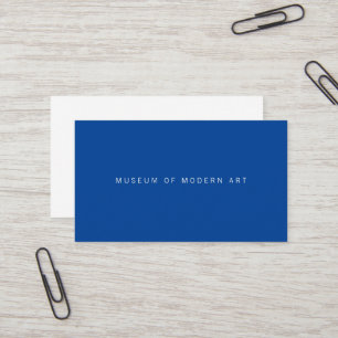 Museum Minimal Centre Front and Back Two Business  Card