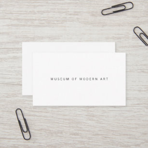 Museum Minimal Centre Front and Back Two Business Card