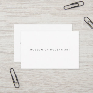 Museum Minimal Centre Front and Back Two Business Card