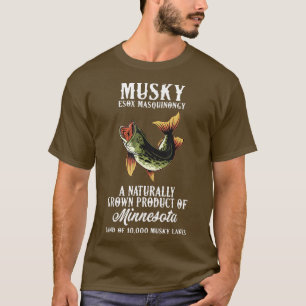 Mushky Fishing Funny Fisher Fish Lover Minnesota F T-Shirt