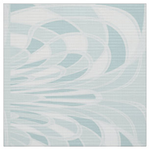 Mushroom, Abstract - Aqua - Fabric
