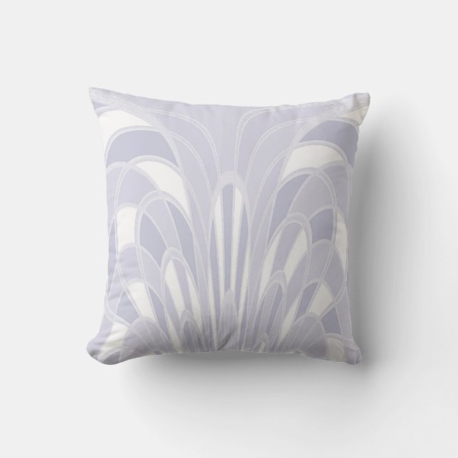Mushroom Abstract - Art Deco - Lavender Cushion (Front)