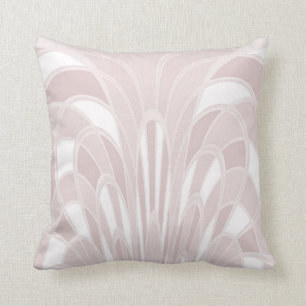 Mushroom Abstract - Art Deco - Pink Cushion