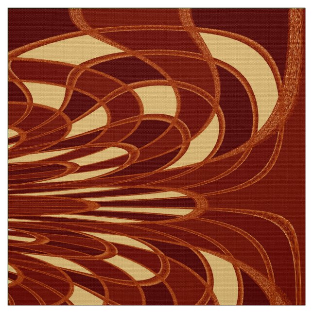 Mushroom, Abstract - Cinnamon Red - Fabric (Swatch)