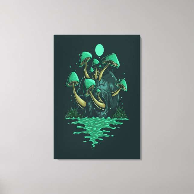 Mushroom Art Canvas Print (Front)